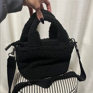 Black Sherpa Tote Bag